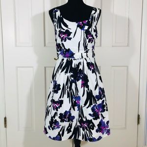 Tahari Cotton Print Dress Size 10